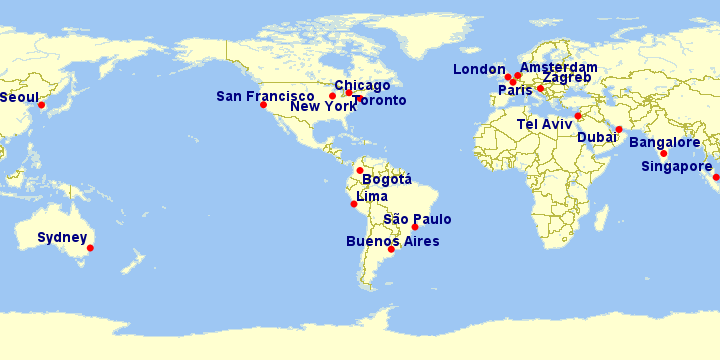 Cities we visited last year