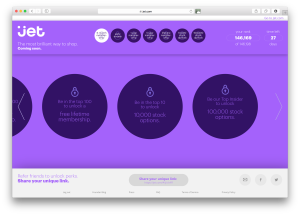 Jet.com's gamified referral system enables you to win some pretty great prizes
